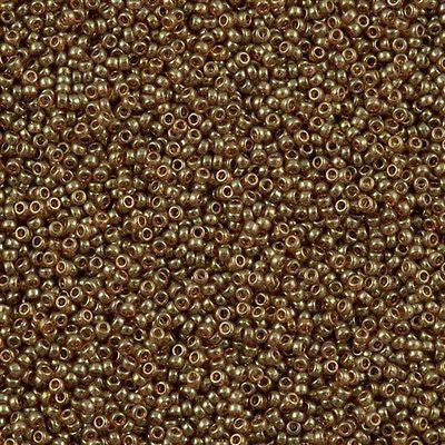 Miyuki Round Seed Bead 15/0 Topaz Gold Luster 2-inch Tube (311)