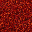 Miyuki Delica Seed Bead 11/0 Semi Matte Dyed Dark Ruby Silver Lined 2-inch Tube DB683