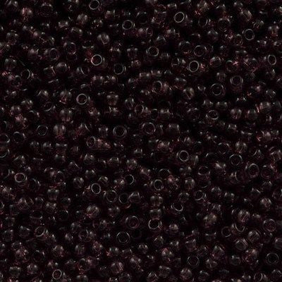 Toho Round Seed Bead 11/0 Transparent Medium Amethyst 2.5-inch Tube (6B)