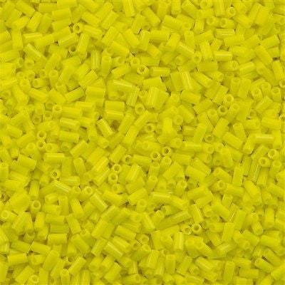 Miyuki 3mm Bugle Bead Opaque Yellow 5-inch Tube (404)