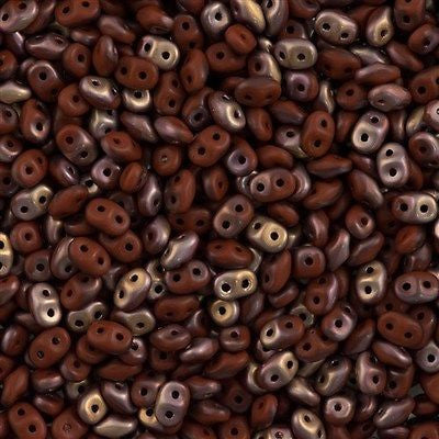 Super Duo 2x5mm Two Hole Beads Matte Apollo Umber 15g (13610AM)