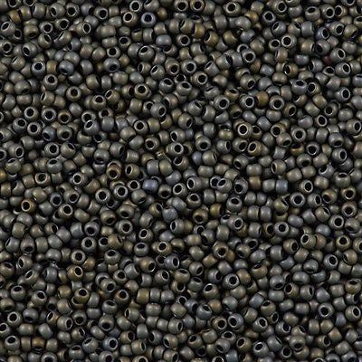 Toho Round Seed Bead 11/0 Opaque Matte Gray Iris 2.5-inch Tube (613)