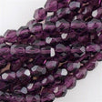 50 Czech Fire Polished 6mm Round Bead Amethyst (20060)