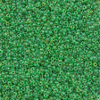 Toho Round Seed Bead 11/0 Inside Color Lined Sour Apple Green 2.5-inch Tube (187)