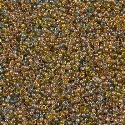 Miyuki Round Seed Bead 15/0 Sparkle Lined Sand Dune Mix 2-inch Tube (3051)