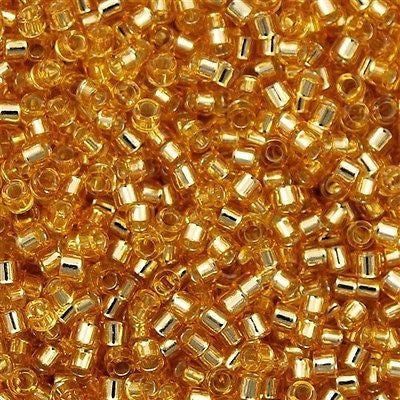 Miyuki Delica Seed Bead 11/0 Silver Lined Gold 2-inch Tube DB42