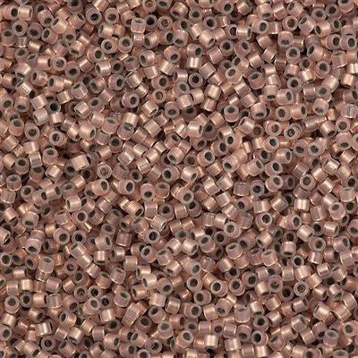 25g Miyuki Delica Seed Bead 11/0 Opal Copper Lined DB191