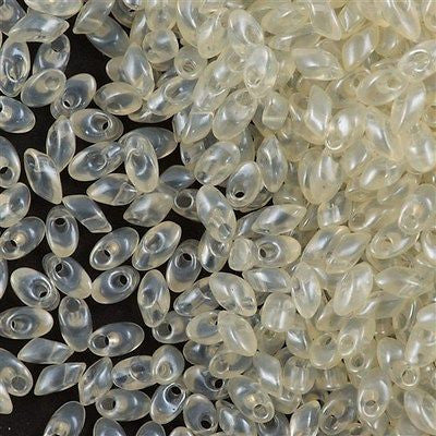 Miyuki Long Magatama Seed Bead Transparent Light Cream 15g LM-3504