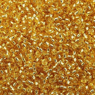 Miyuki Round Seed Bead 6/0 Silver Lined Gold 20g Tube (3)