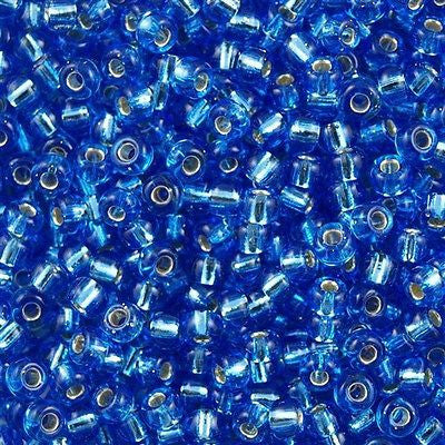 Miyuki Round Seed Bead 6/0 Silver Lined Sapphire 20g Tube (150S)