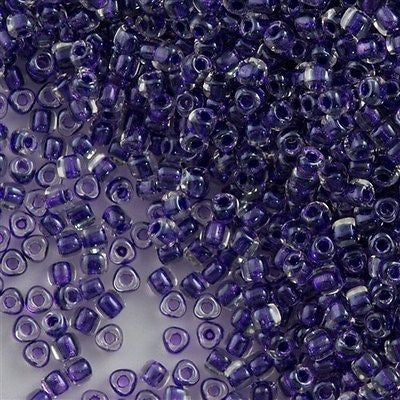 Miyuki Triangle Seed Bead 10/0 Inside Color Lined Sparkle Amethyst 10g (1558)