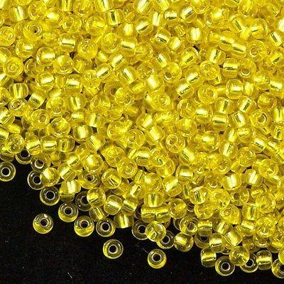 50g Miyuki Round Seed Bead 11/0 Silverline Yellow 11-6