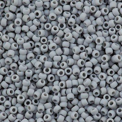 50g toho Round Seed Bead 8/0 Opaque Matte Gray (53F)