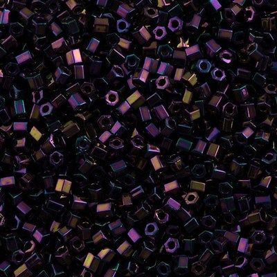 Toho Hex Seed Bead 11/0 Metallic Plum Iris 7.2g Tube (85)