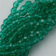 100 Czech Fire Polished 3mm Round Bead Emerald (50730)