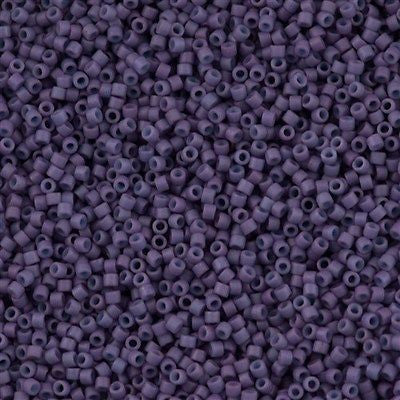 25g Miyuki Delica Seed Bead 11/0 Matte Opaque Dyed Dark Lavender DB799