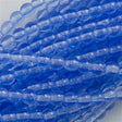 200 Czech 4mm Pressed Glass Round Beads Medium Sapphire (30030)