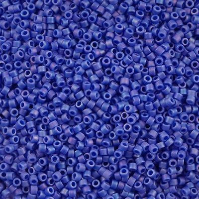 Miyuki Delica Seed Bead 11/0 Opaque Matte Lapis AB 2-inch Tube DB1597