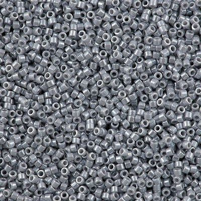 Miyuki Delica Seed Bead 11/0 Opaque Luster Ghost Grey 2-inch Tube DB1570