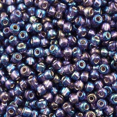 Miyuki Round Seed Bead 6/0 Silver Lined Amethyst AB 20g Tube (1024)