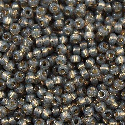 50g Miyuki Round Seed Bead 11/0 Silver Lined Dyed Grey (650)