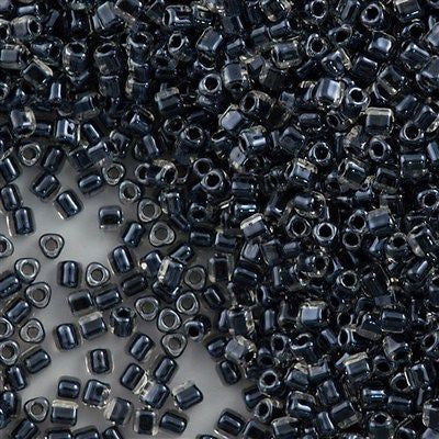 Miyuki Triangle Seed Bead 10/0 Inside Color Lined Black 10g (1106)