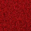 Miyuki Round Seed Bead 15/0 Transparent Dyed Semi Matte Red 2-inch Tube (1609)