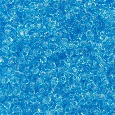 Miyuki Round Seed Bead 15/0 Transparent Light Blue 2-inch Tube (148)