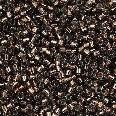 Miyuki Delica Seed Bead 11/0 Silver Lined Bronze 2-inch Tube DB184