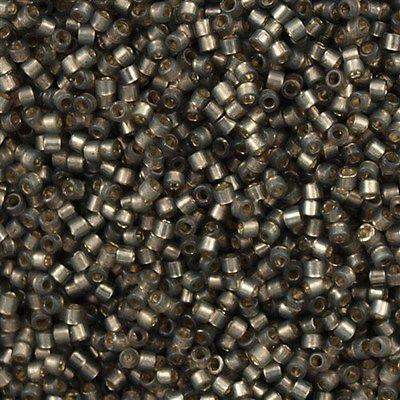 25g Miyuki Delica Seed Bead 11/0 Opal Silver Lined Dyed Granite Grey DB631