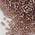 Toho Round Seed Bead 8/0 Silver Lined Transparent Matte Amethyst 5.5-inch tube (26F)