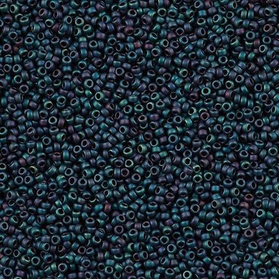 Miyuki Round Seed Bead 15/0 Matte Metallic Blue Iris 2-inch Tube (2009)