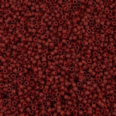 25g Miyuki Delica Seed Bead 11/0 Matte Dark Maroon DB378