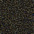 Toho Round Seed Bead 15/0 Matte Olive Iris 2.5-inch Tube (614)