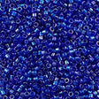 Miyuki Delica Seed Bead 11/0 Transparent Cobalt AB 2-inch Tube DB178