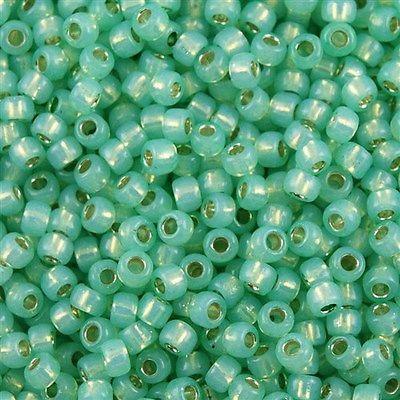 50g toho Round Seed Bead 8/0 Permanent Finish Milky Peridot S/L (2103PF)