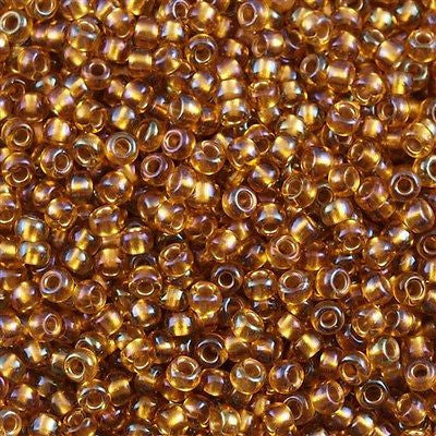 Toho Round Seed Bead 8/0 Transparent Honey Comb AB 5.5-inch tube (1853)