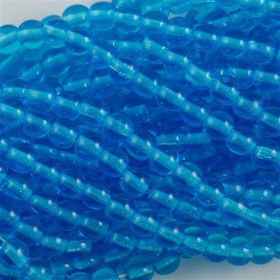 200 Czech 4mm Pressed Glass Round Beads Aquamarine (60020)