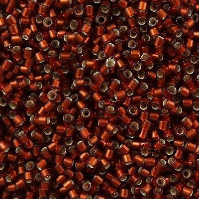 Miyuki Delica Seed Bead 11/0 Silver Lined Glazed Cinnamon 7g Tube DB1683