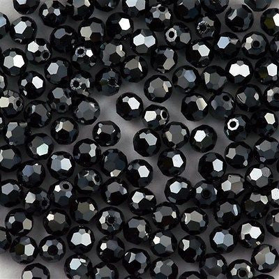 TRUE CRYSTAL 6mm Round Bead Jet Hematite 2X (280 HEM2X)