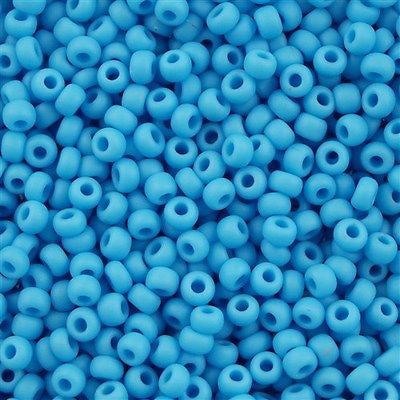 Miyuki Round Seed Bead 6/0 Matte Opaque Turquoise Blue 20g Tube (413F)