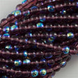 100 Czech 6mm Pressed Glass Round Beads Amethyst AB (20060X)