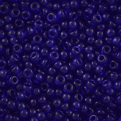 Miyuki Round Seed Bead 6/0 Transparent Cobalt 20g Tube (151)