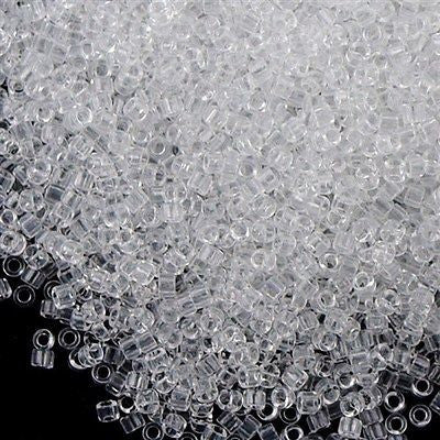 Miyuki Delica Seed Bead 11/0 Transparent Crystal 2-inch Tube DB141