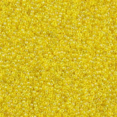 Miyuki Round Seed Bead 15/0 Transparent Yellow AB 2-inch Tube (252)