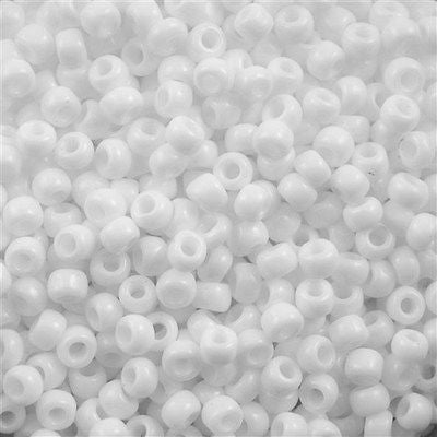 Toho Round Seed Bead 11/0 Opaque White 2.5-inch Tube (41)