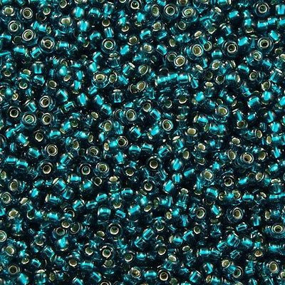 Miyuki Round Seed Bead 11/0 Silver Lined Dark Teal 22g Tube (30)