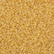 Miyuki Round Seed Bead 15/0 Matte Transparent Light Amber AB 2-inch Tube (132FR)