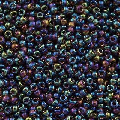 Miyuki Round Seed Bead 15/0 Dark Amethyst AB 2-inch Tube (296)