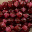 50 Czech Fire Polished 8mm Round Bead Pearl Fuchsia (67080)